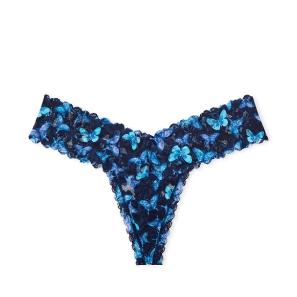 VS The Lacie Thong Panties Black Butterfly NWT - Picture 1 of 3